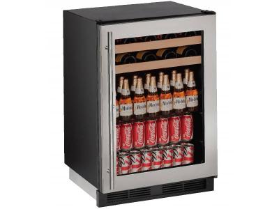 24" U-Line 1000 Series 5.4 cu. ft. Built-in Beverage Center - U1224BEVS13B