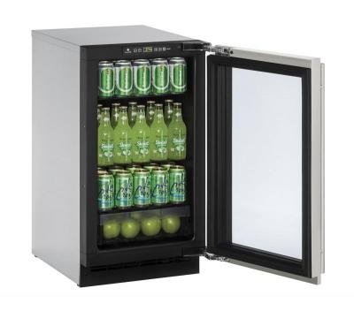 18"  U-Line 2000 Series Glass Door Refrigerator - U2218RGLINT00B