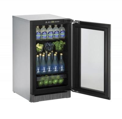18" U-Line 2000 Series Glass Door Refrigerator - U2218RGLS00B
