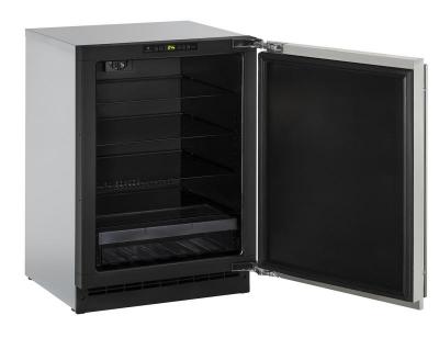 24" U-Line 2000 Series Solid Door Built-In Compact Refrigerator - U2224RS00B