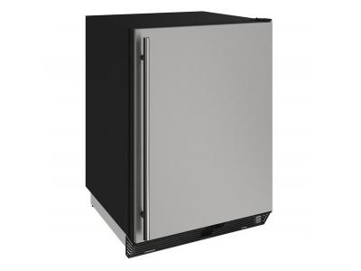 24" U-Line 1000 Series Solid Door Built-In Compact Refrigerator - U1024RS00A