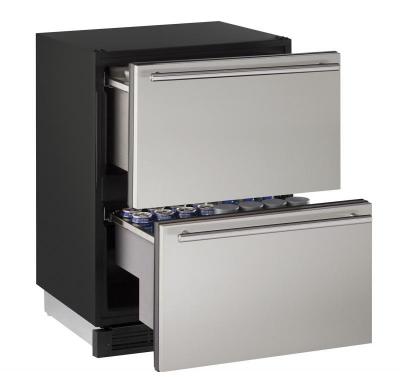 24" U-Line 1000 Series Solid Refrigerator Drawers - U1224DWRINT00B