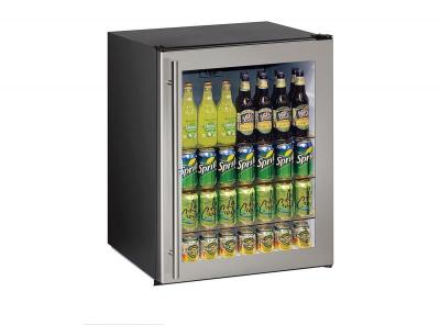 24" U-Line ADA Series Glass Door Compact Refrigerator - UADA24RGLS13B