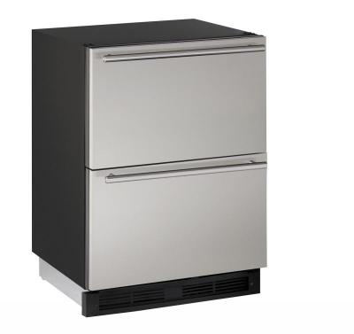 24" U-Line 1000 Series Solid Refrigerator Drawers - U1224DWRS00B