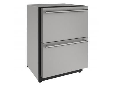 24" U-Line 2000 Series Solid Refrigerator Drawers - U2224DWRS00A