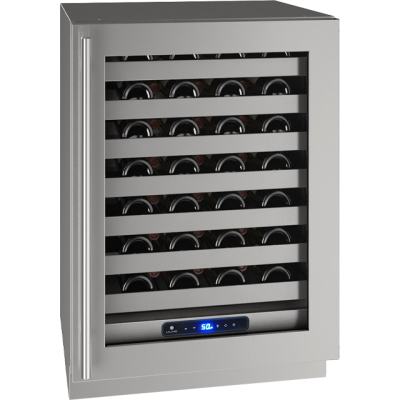 24" U-Line 5 Class Series Wine Captain Stainless Steel Interior Cooler  - UHWC524IG01A