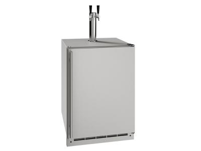 24" U-Line Outdoor Series Keg Refrigerator with 5.5 cu. ft. - UOKR124SS01A