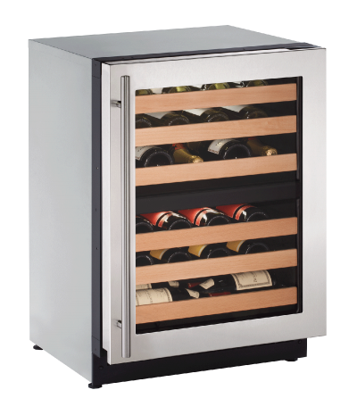 24" U-Line 2000 Series Built-In Wine Cooler Stainless Frame (Lock) - U2224ZWCS15B