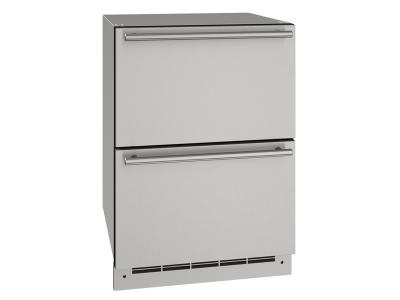 24" U-Line Outdoor Series Refrigerator Drawers - UODR124SS61A