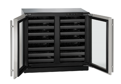 36" U-Line Modular 3000 Series Wine Cooler Stainless Frame (Lock) - U3036WCWCS13B