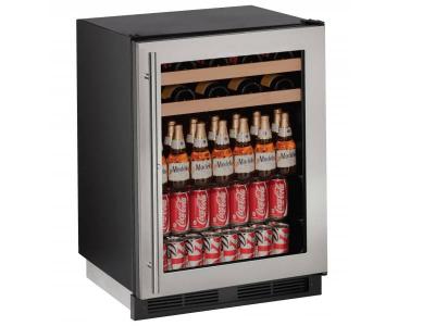 24" U-Line 1000 Series 5.4 Cu. Ft Built-in Beverage Center - U1224BEVS00B