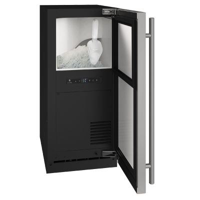 15" U-Line Freestanding/Built-In Ice Maker with Reversible Hinge And Energy Star Certified - UHNB115SS01A
