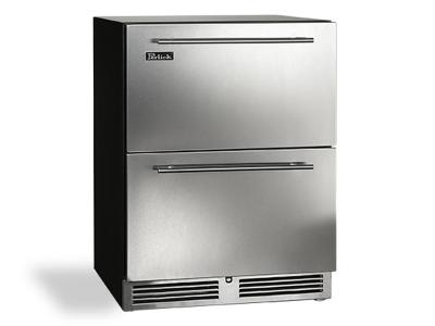 24" Perlick ADA-Compliant Indoor Built-in Undercounter Refrigerator Drawers - HA24RB35