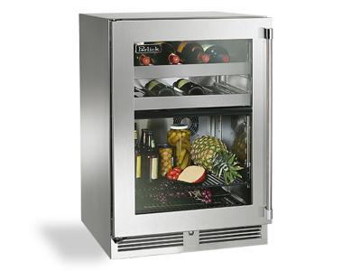 24" Perlick Outdoor Signature Series Dual-Zone Refrigerator/Wine Reserve - HP24CO33L