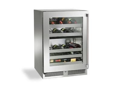 24" Perlick Signature Series Dual-Zone Outdoor Wine Reserve - HP24DO33L