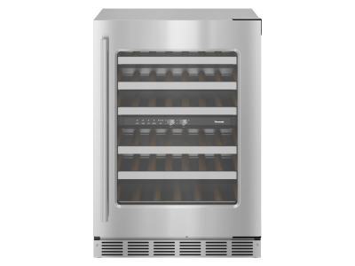 24" Thermador Freedom Under Counter Wine Cooler with Glass Door Masterpiece Right Hinge in Stainless steel - T24UW915RS