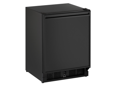 21" U-Line 1000 Series Built-in Undercounter Refrigerator in Black - UC029FB00A