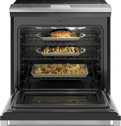 30" Café 5.3 Cu. Ft. Smart Slide-In Front-Control Induction and Convection Range - CHS90XM2NS5