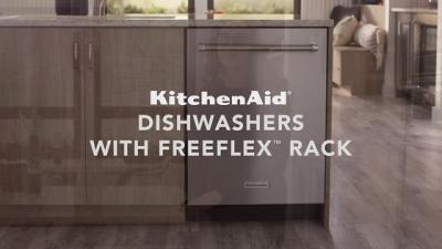 24" KitchenAid 44 dBA Dishwasher with FreeFlex Third Rack and LED Interior Lighting - KDPM804KBS