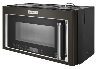 KitchenAid 22 in. 1.5 cu.ft Countertop Microwave with 10 Power Levels &  Sensor Cooking Controls - Black Stainless Steel with PrintShield Finish