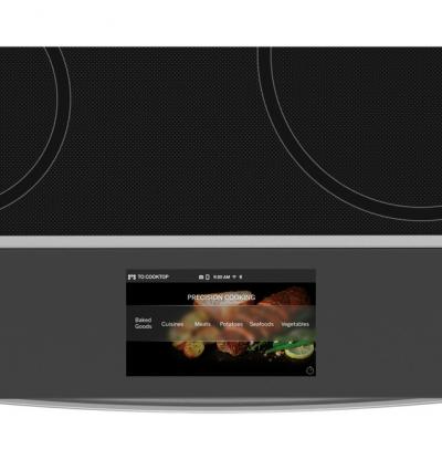 30" GE Profile 5.3 Cu. Ft. Smart Slide-In Front-Control Induction Range with Fingerprint Resistant - PHS93XYPFS