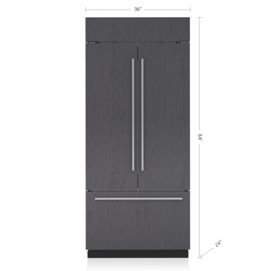 36" SubZero Classic French Door Refrigerator in Panel Ready - CL3650UFD/O