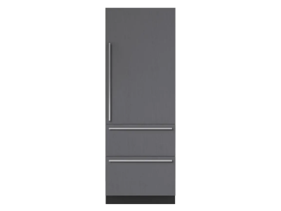 30" SubZero Designer Right Hinge Over-and-Under Refrigerator With Ice Maker and Internal Dispenser - DET3050CIID/R