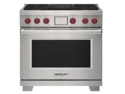 Wolf DF606CG 60 Freestanding Dual Fuel Range with Double Oven, 6