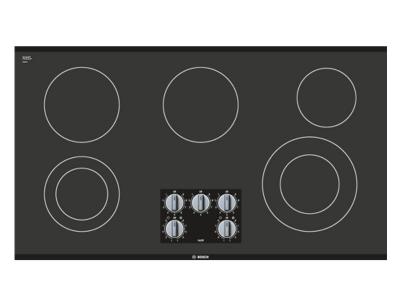 36" Bosch 500 Series Electric Cooktop With Black Frameless - NEM5666UC