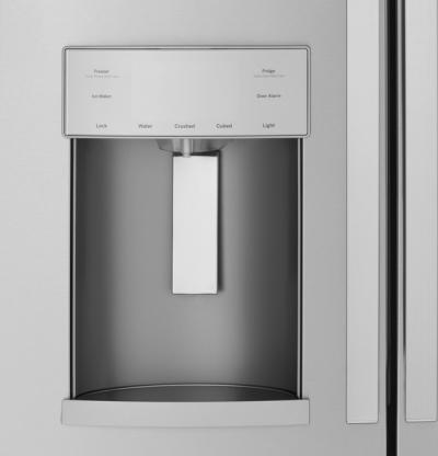 36" GE 22.1 Cu. Ft. Counter-Depth Fingerprint Resistant French-Door Refrigerator - GYE22GYNFS