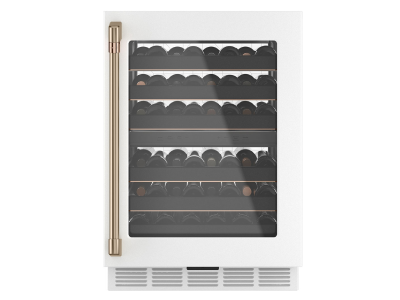 24" Café 4.7 Cu. Ft. Wine Cooler with 46 Bottle Capacity in Matte White - CCP06DP4PW2