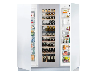 72" Liebherr Side‐by‐Side Refrigerator Freezer and Wine Storage - TRIO‐72