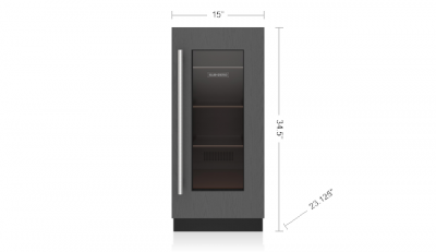 15" SubZero 3.1 Cu. Ft. Designer Left-Hinge Undercounter Beverage Center in Panel Ready - DEU1550BG/L