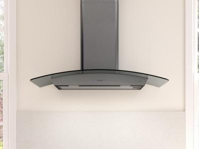 30" Zephyr Ravenna Wall Mount Range Hood in Black Stainless Steel - ZRV-E30CBSGG