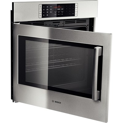 30" Bosch 4.6 Cu. Ft. Benchmark Series Single Wall Oven With Left Swing Door In Stainless Steel - HBLP451LUC