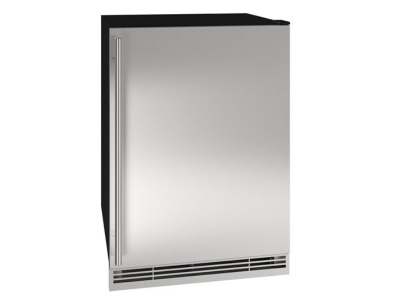 24" U-Line Compact Refrigerator with 5.7 Cu. Ft. Capacity and Stainless Frame - UHRE124-SS01A