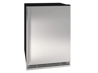 24" U-Line Compact Refrigerator with 5.7 Cu. Ft. Capacity and White Solid - UHRE124-WS01A