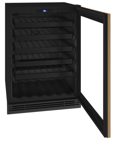 24" U-Line 5.5 Cu. Ft. 1 Class Wine Refrigerator in Integrated Frame - UHWC124-IG01A