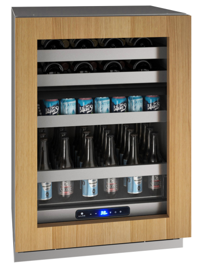 24" U-Line HBD524 Dual-Zone Beverage Center with 5.1 Cu. Ft. Capacity - UHBD524-IG01A