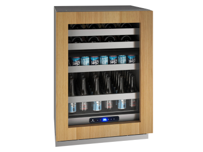 24" U-Line HBD524 Dual-Zone Beverage Center with 5.1 Cu. Ft. Capacity - UHBD524-IG01A