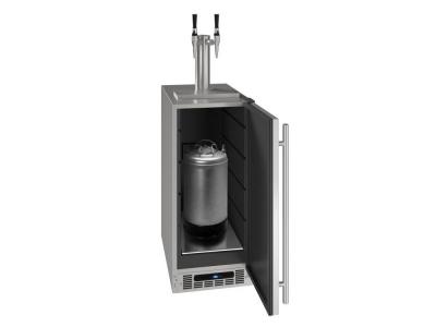 15" U-Line HDE215 Series Nitro Infused Cold Coffee Dispenser - UHDE215-SS03A