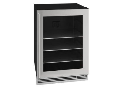 24" U-Line Beverage Center with 5.7 Cu. Ft. Capacity - UHBV024-SG01A