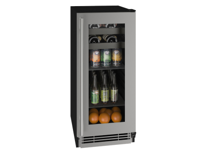 15" U-Line HBV115  Beverage Center with 2.9 Cu. Ft. Capacity - UHBV115-SG01A