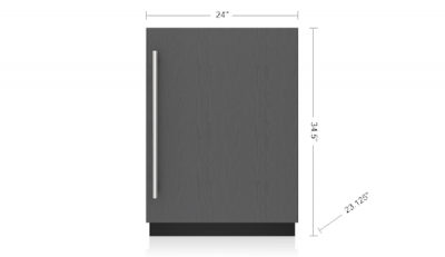 24" SubZero Designer Left Hinge Undercounter Refrigerator - DEU2450R/L