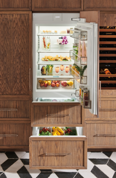 30" SubZero Designer Right Hinge Over-and-Under Refrigerator - DET3050R/R