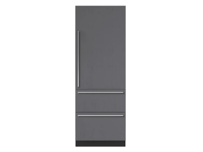 30" SubZero Designer Right Hinge Over-and-Under Refrigerator With Internal Dispenser - DET3050RID/R