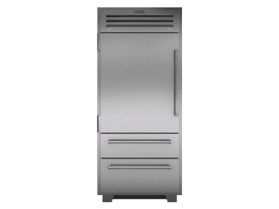 36" SubZero 22.7 Cu. Ft. Left-Hinge PRO Built-In Bottom Refrigerator Freezer - PRO3650/LH