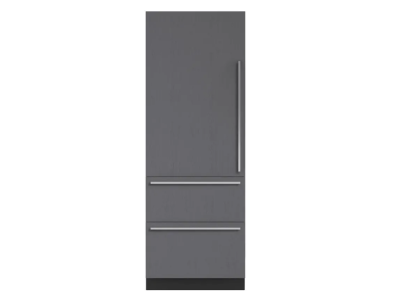 30" SubZero Designer Left Hinge Over-and-Under Refrigerator With Ice Maker and Internal Dispenser - DET3050CIID/L