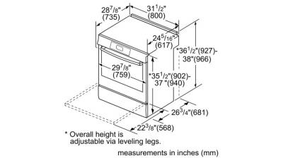 Bosch 4.6 Cu. Ft. 800 Series Electric Slide-in Range Stainless Steel - HEI8056C