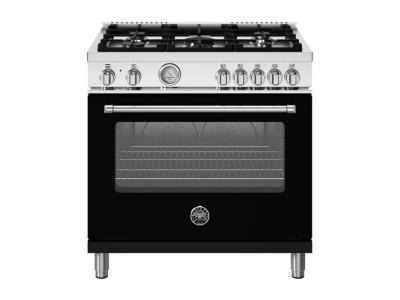 36" BERTAZZONI 5 Burner Electric Oven Dual Fuel Range - MAS365DFMNEV